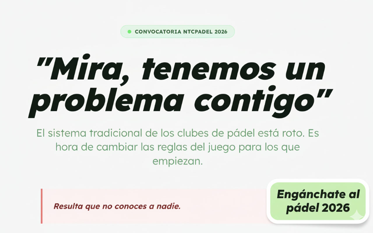 Engánchate NTC Pádel