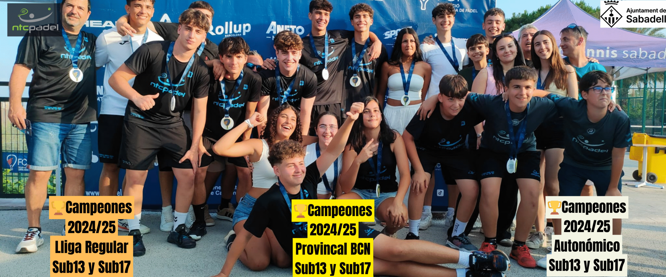 Los equipos de menores de NTCpadel conquistan la Lliga Catalana 2025
