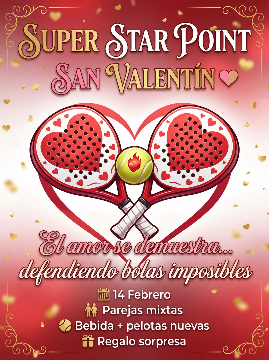 Sábado 14 Feb Super Star Point San Valentín